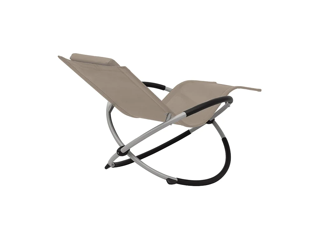 Tuinligbed geometrisch staal taupe NL601147