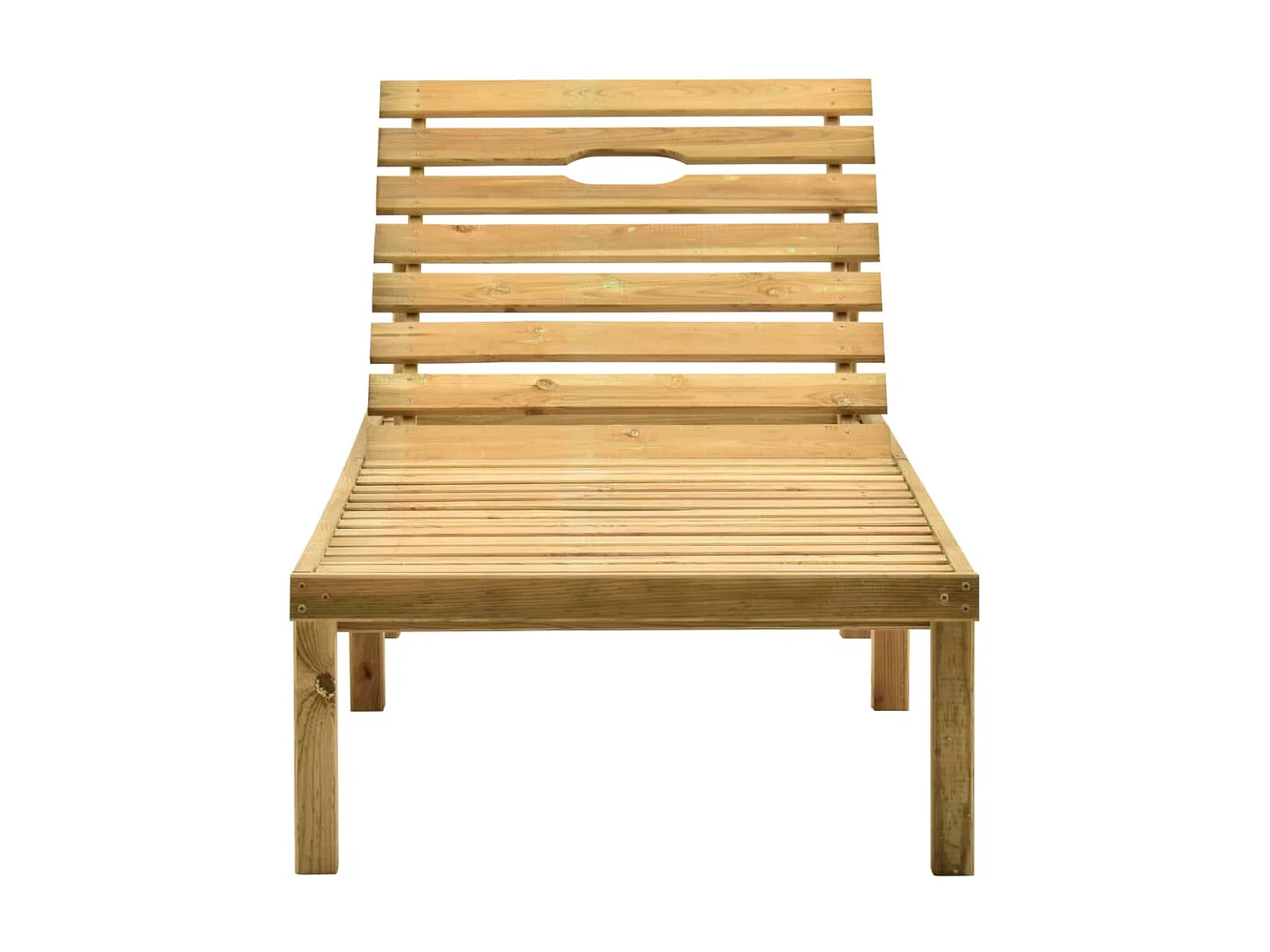 Bain de soleil de jardin avec table et coussin Pin imprégné SEF93598