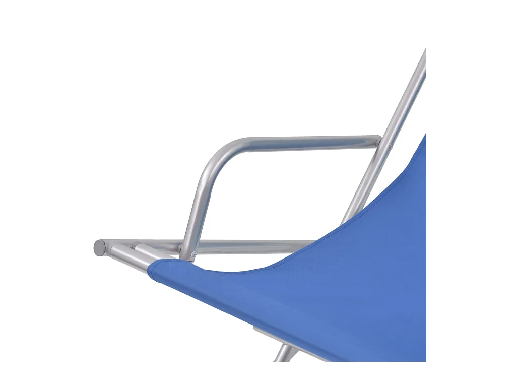 Chaises inclinables de terrasse 2 pcs Acier Bleu SEF97344