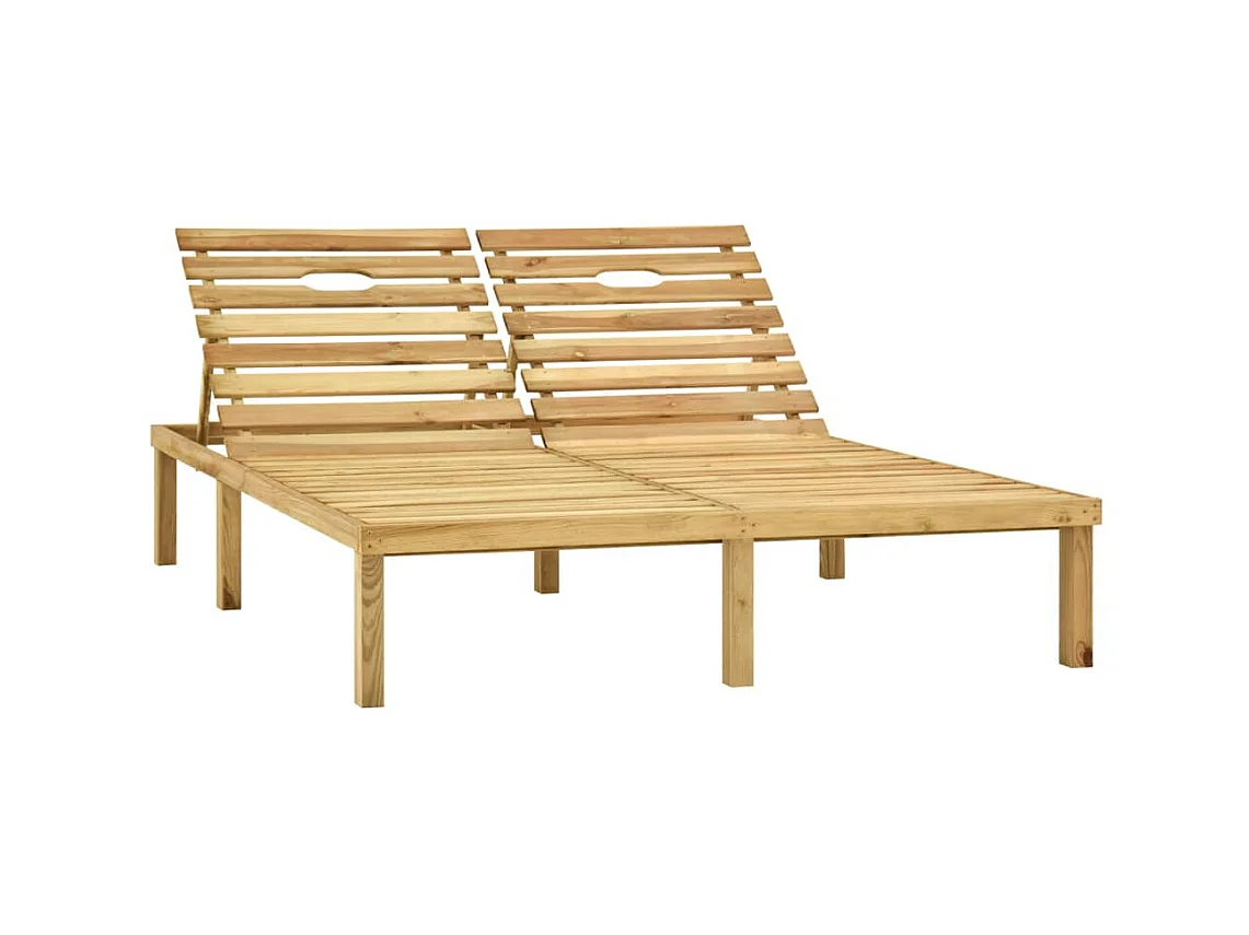 Bain de soleil double Bois de pin imprégné de vert SEF79964