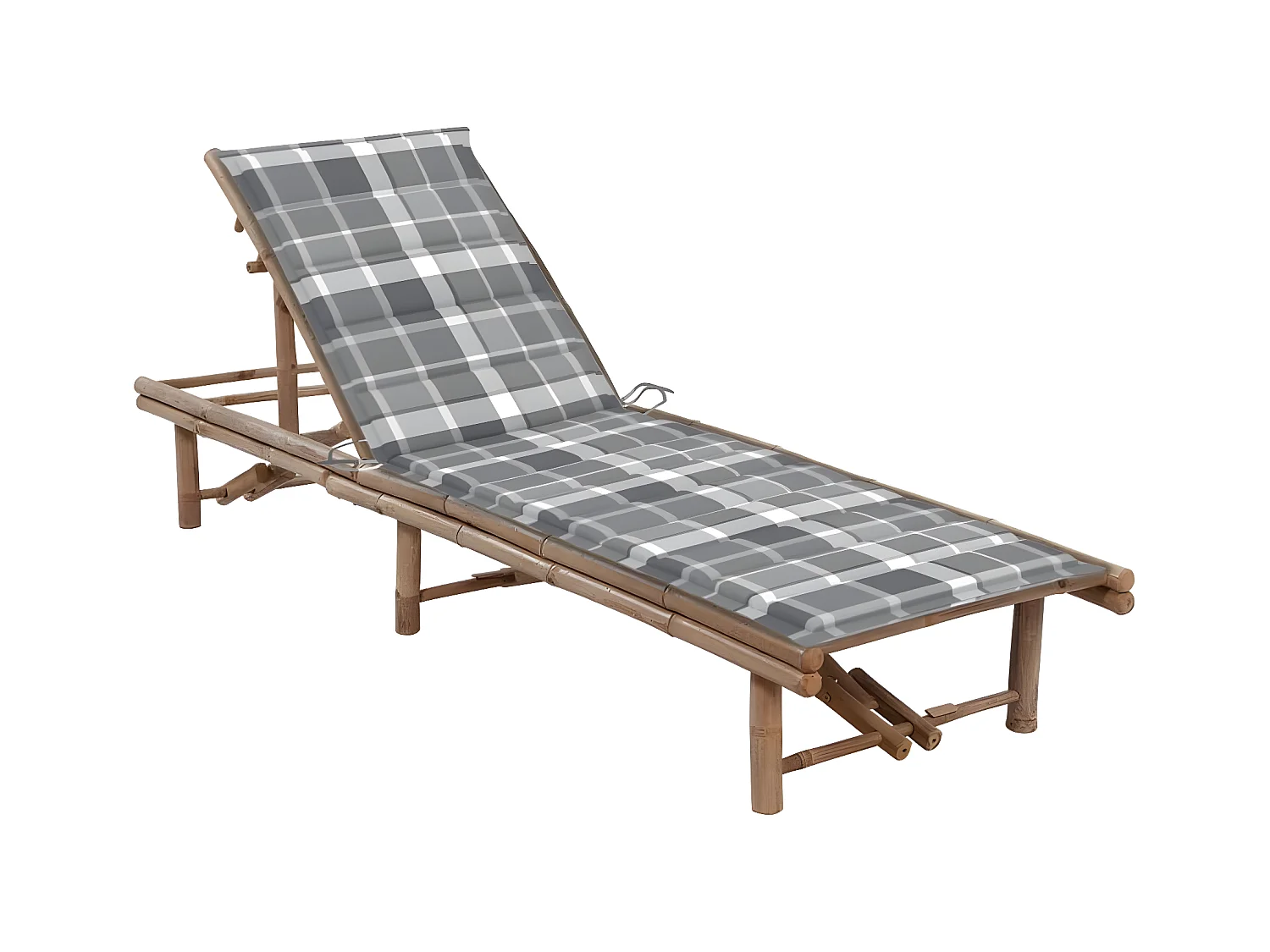 Bain de soleil de jardin avec coussin Bambou SEF50502