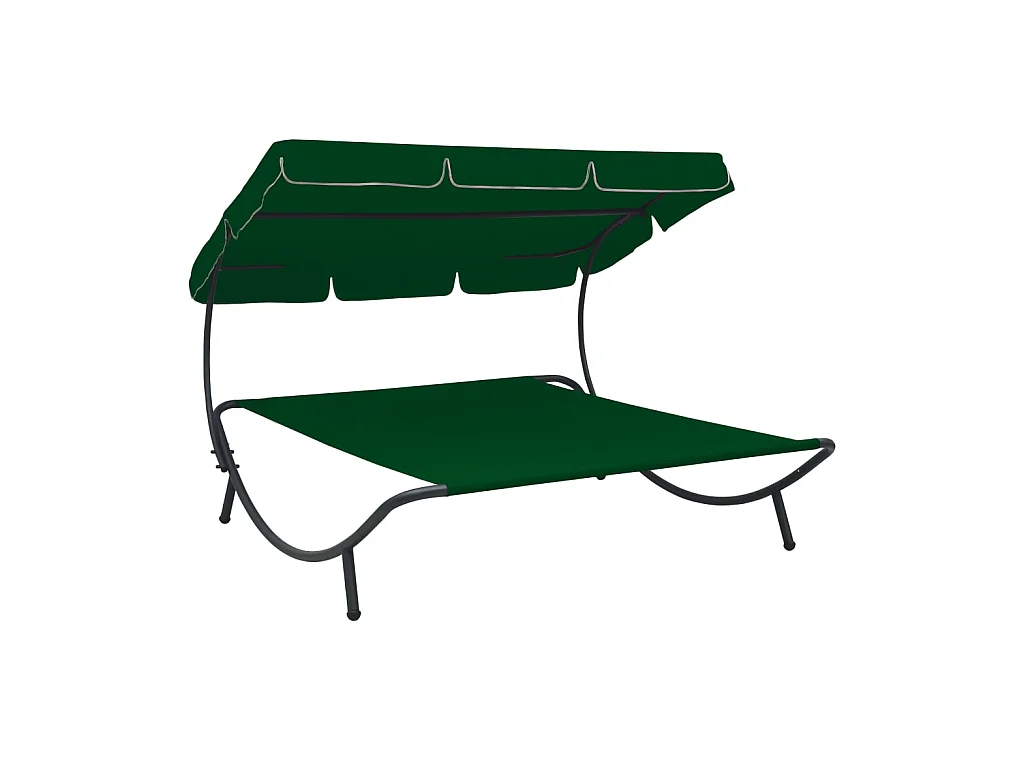 Bain de soleil avec auvent Vert PEWV42767