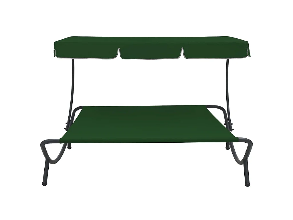 Bain de soleil avec auvent Vert PEWV42767