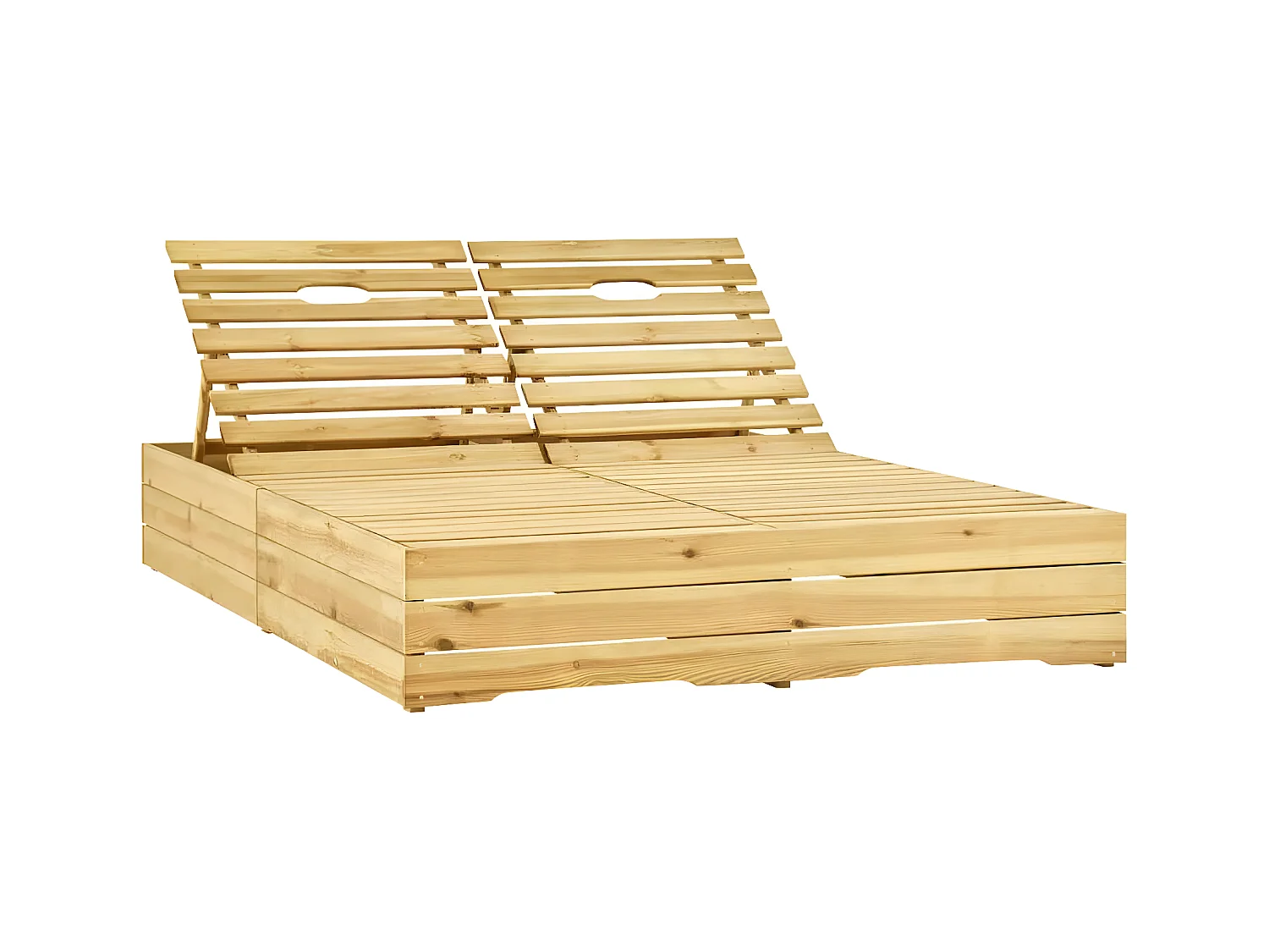 Bain de soleil double et coussin bleu royal Pin imprégné SEF56022