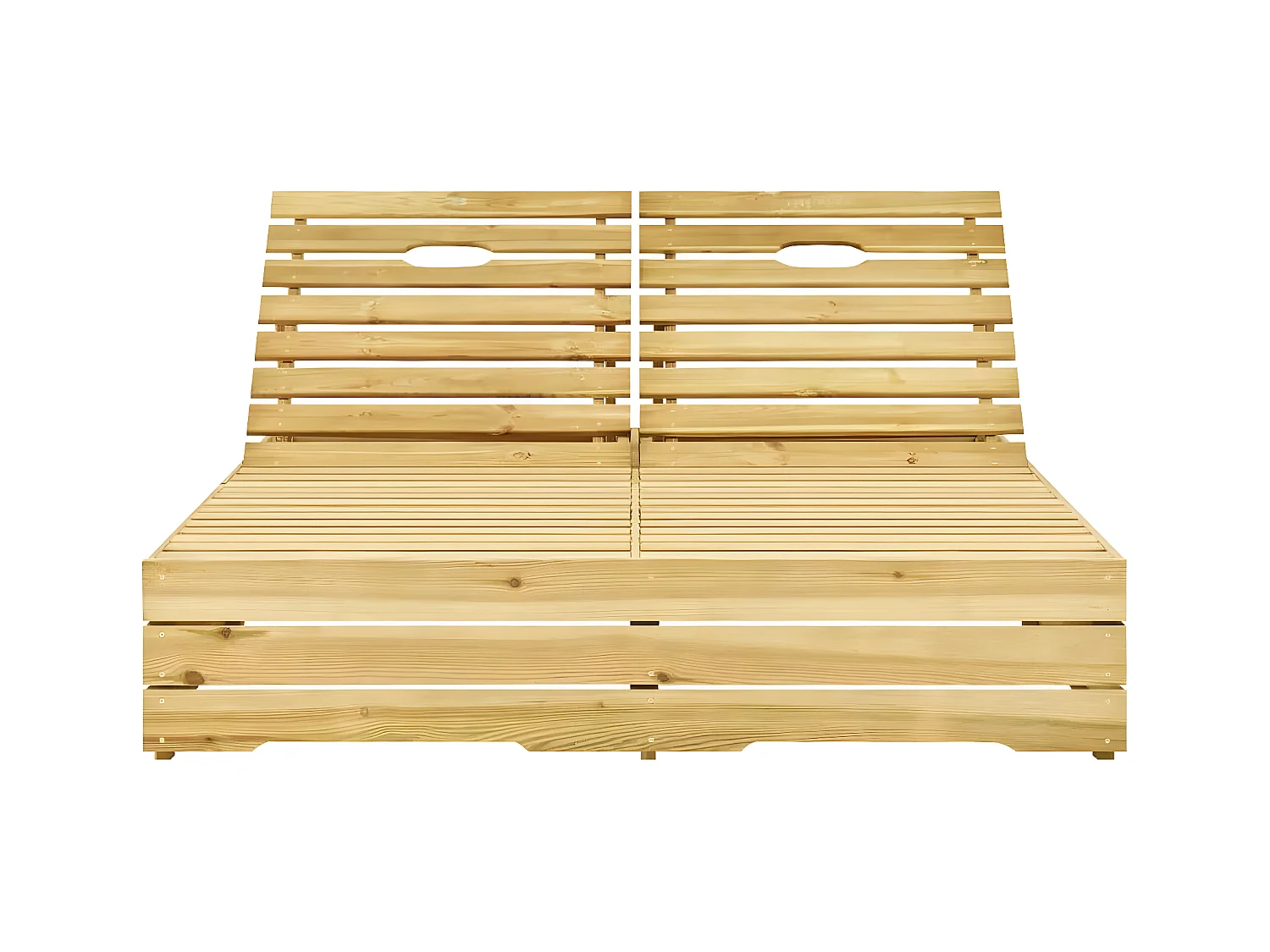 Bain de soleil double et coussin bleu royal Pin imprégné SEF56022