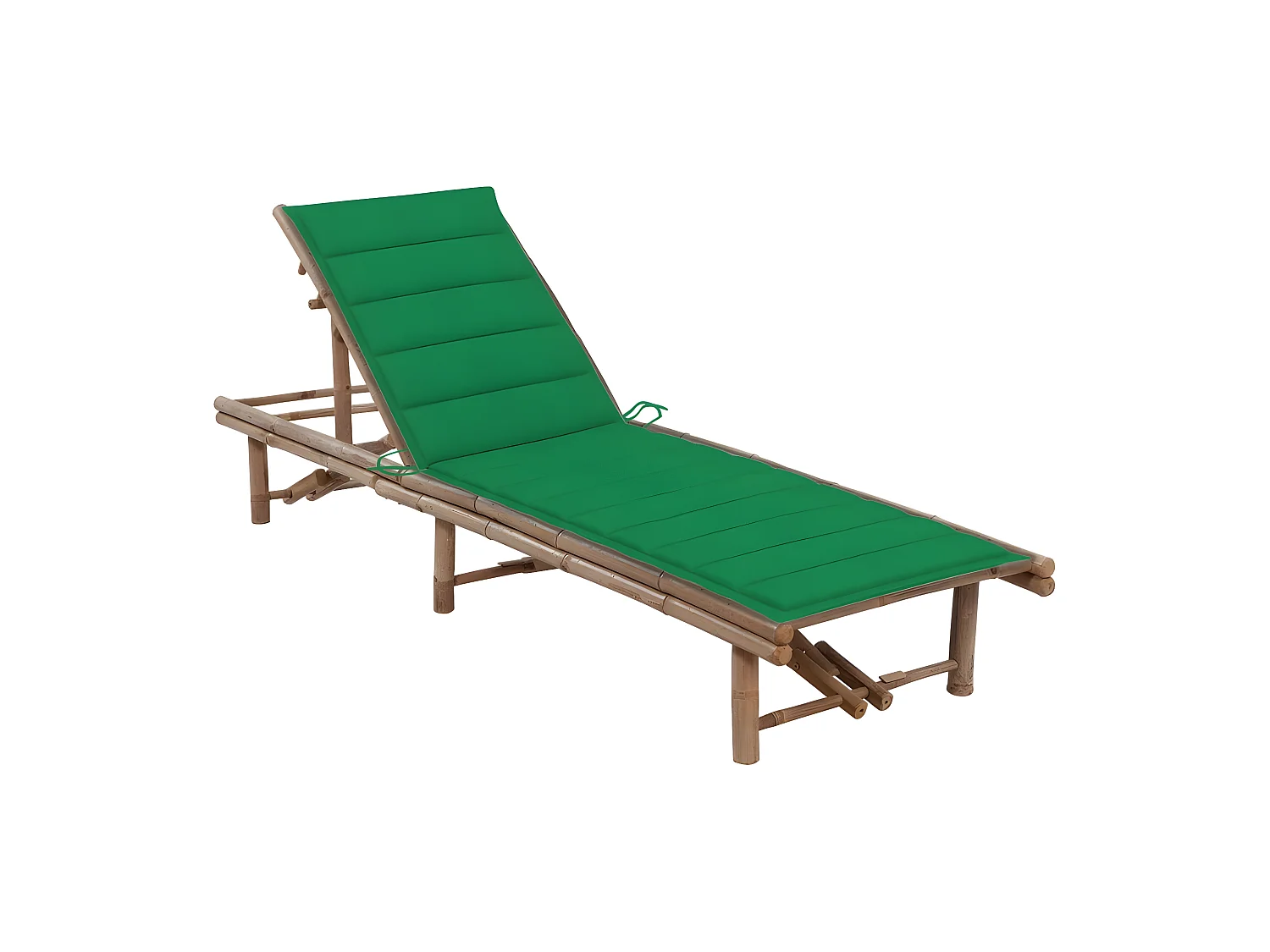 Bain de soleil de jardin avec coussin Bambou SEF77211