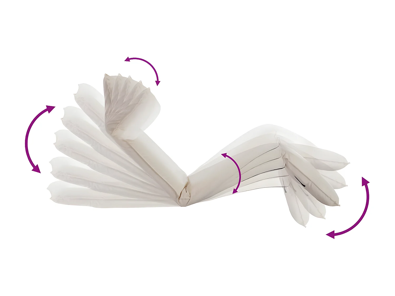 Bain de soleil pliable Tissu Oxford Blanc crème SEF75469