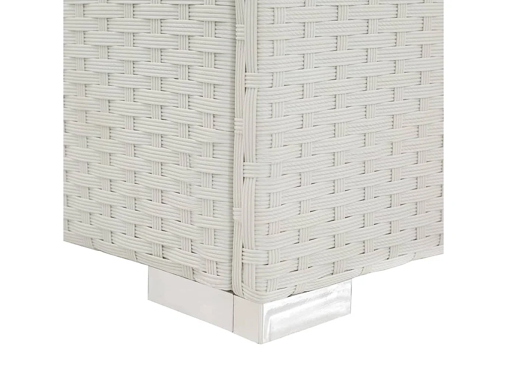 Bain de soleil avec coussin Résine tressée Blanc SEF58395