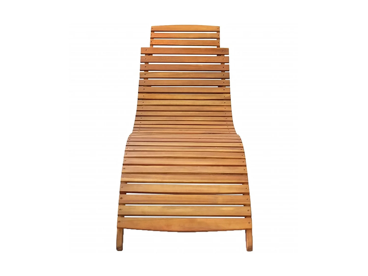 Tumbona de madera maciza de acacia marrón ES48656