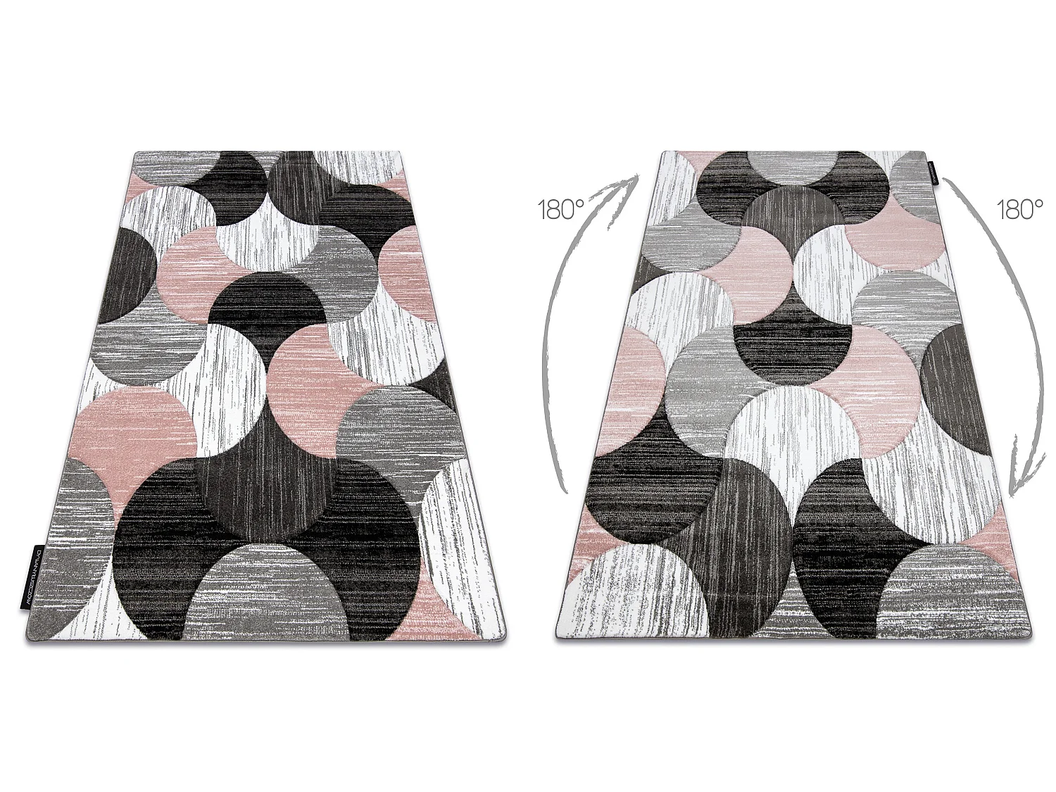 Tapijt ALTER Geo Schelpen rozekleuring 160x220 cm