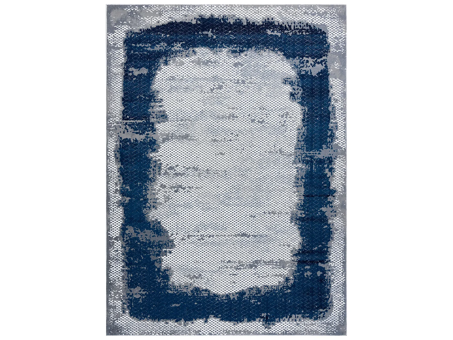 Tapijt CORE A004 Kader, schaduw - structureel, twee lagen vlies, blauw 160x220 cm