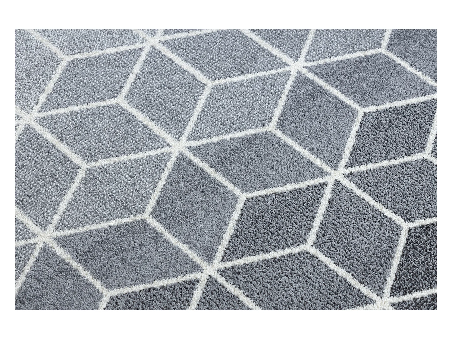 Tapis HEOS 78590 crème / argent / anthracite CUBE 160x220 cm