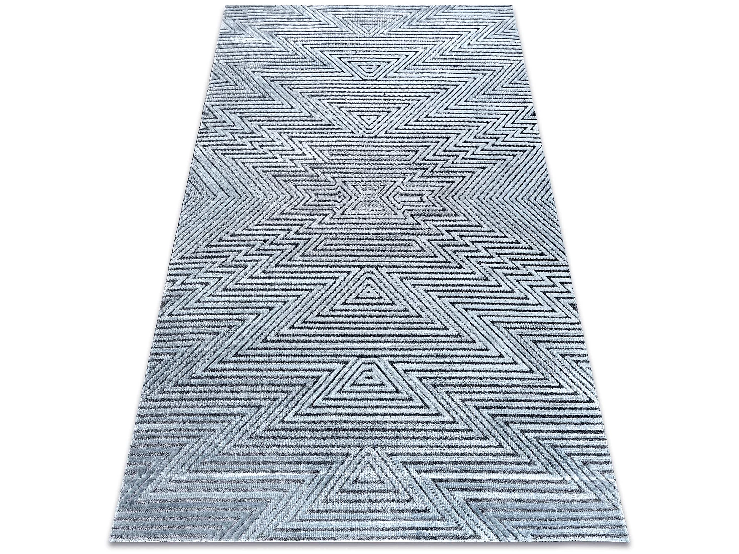 Tapijt Structureel SIERRA G5013 Plat geweven , twee poolhoogte , blauw 160x220 cm