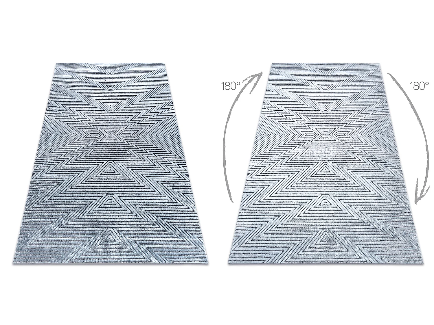 Tapijt Structureel SIERRA G5013 Plat geweven , twee poolhoogte , blauw 160x220 cm