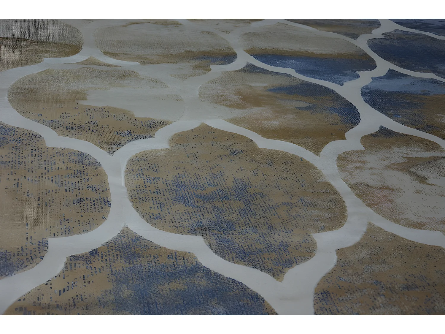 Tapis DROP JASMINE 761 Beige foncé bleu 160x220 cm