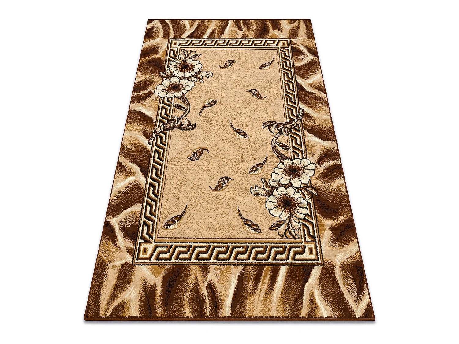 Tapijt BCF Morad TRIO Klassiek bladje, bloemen - oud goud 160x220 cm