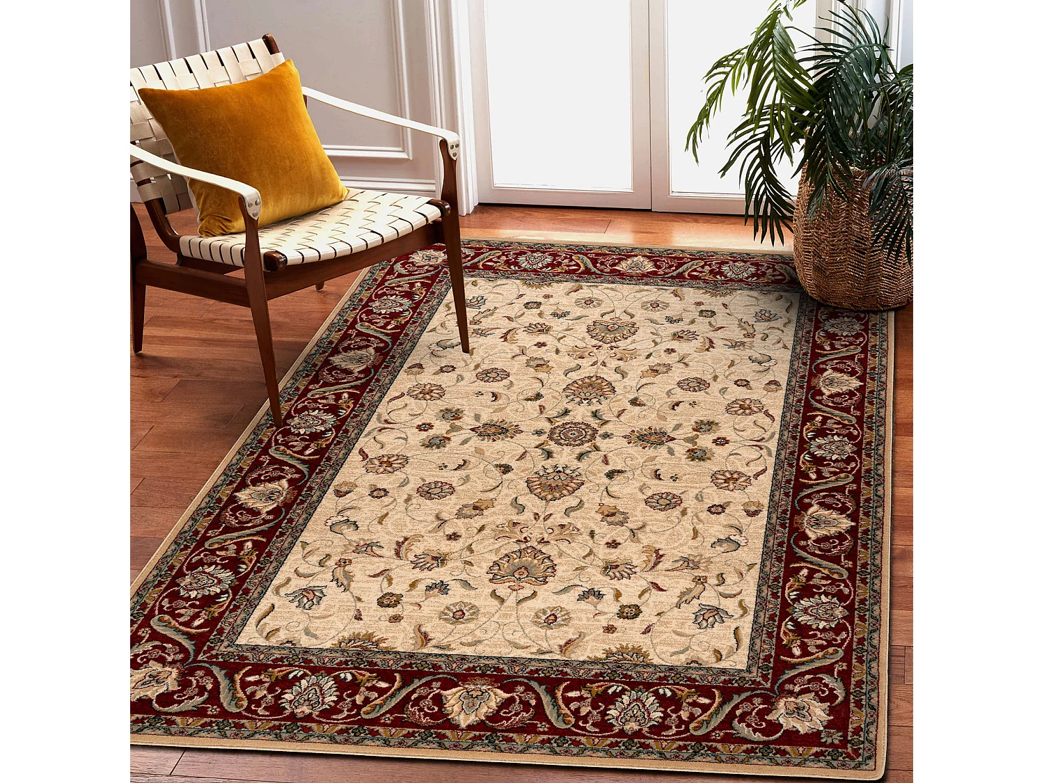 Tapijt OMEGA ARIES bloemen helder, robijn 300x400 cm