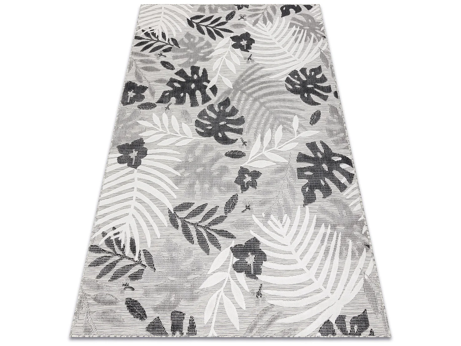 Tapis Structurel BOTANIC 65245 Feuilles de monstère tissé à plat su 137x190 cm