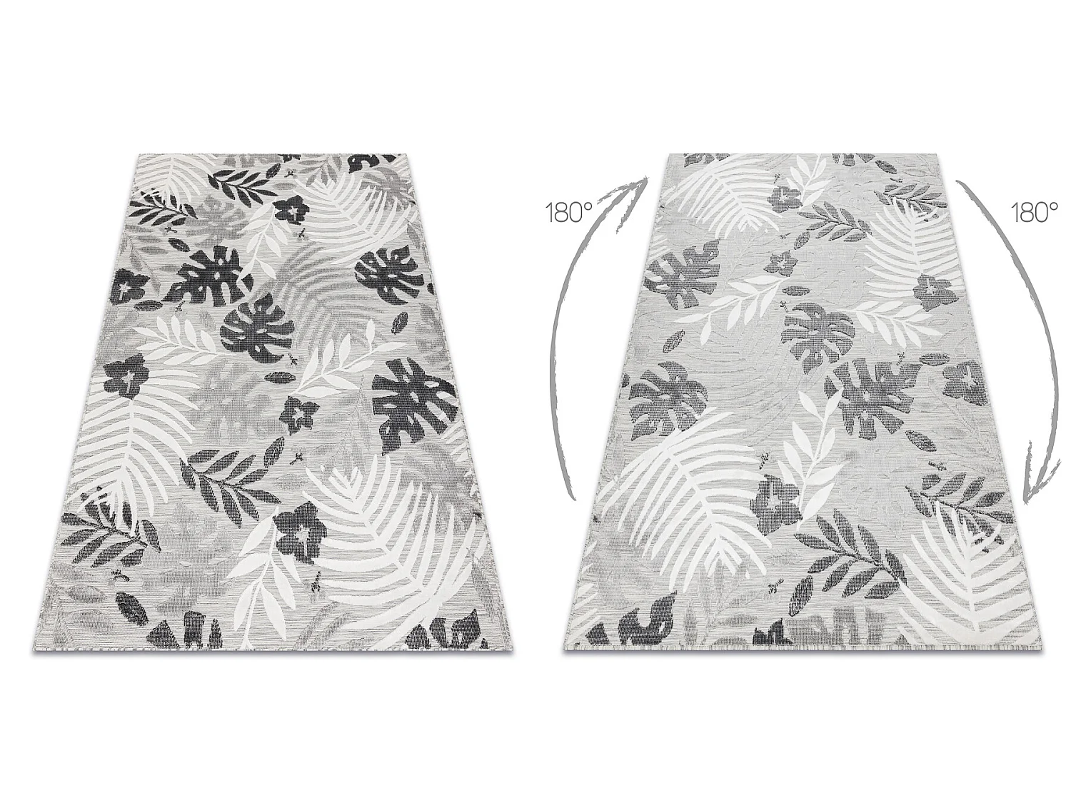 Tapis Structurel BOTANIC 65245 Feuilles de monstère tissé à plat su 137x190 cm