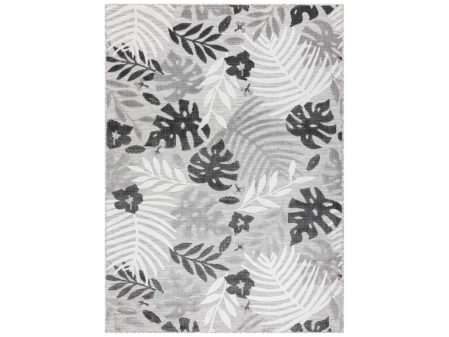Tapis Structurel BOTANIC 65245 Feuilles de monstère tissé à plat su 137x190 cm