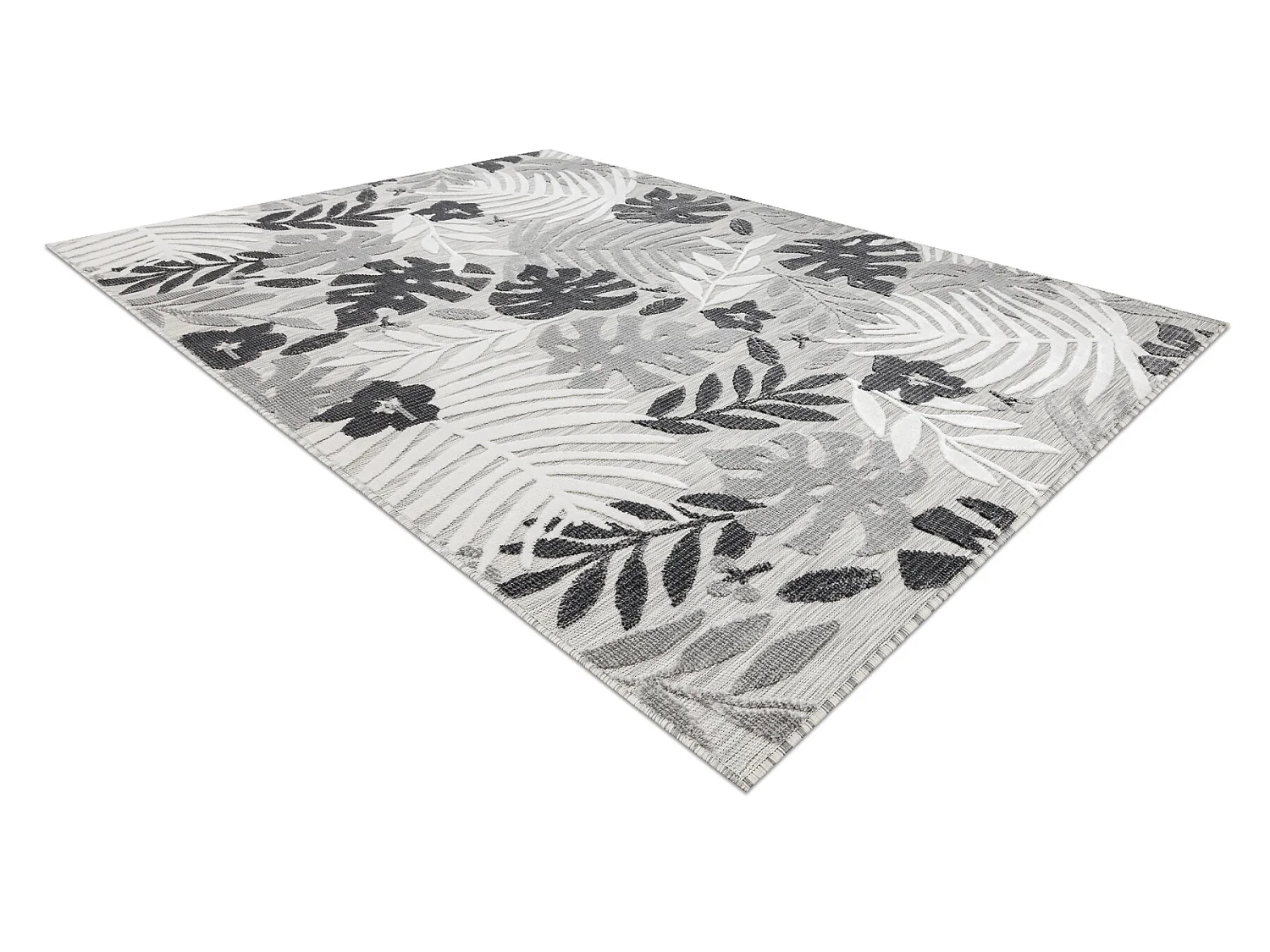 Tapis Structurel BOTANIC 65245 Feuilles de monstère tissé à plat su 137x190 cm