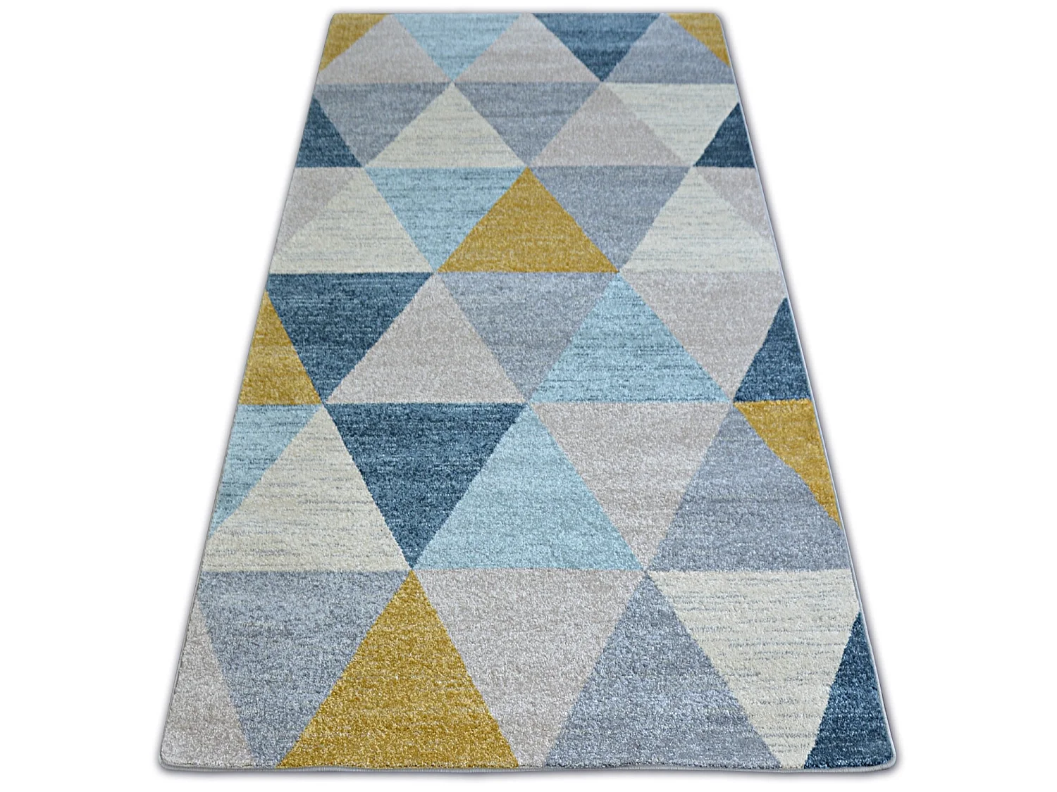 Tapis NORDIC TRIANGLES gris et crème G4580 280x370 cm