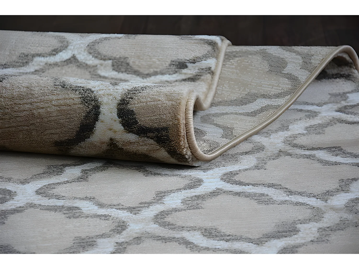 Tapis ARGENT - W4030 Trèfle Marocain Trellis Beige 160x220 cm