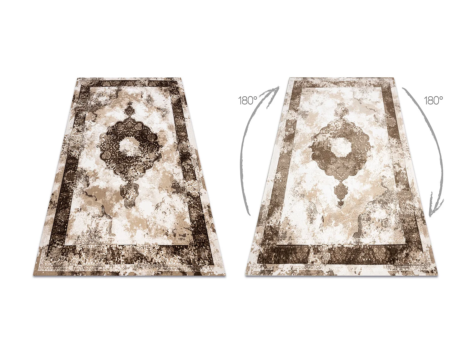 Tapis ACRYLIQUE VALENCIA 9987 ORNEMENT, CADRE, vintage beige 200x300 cm