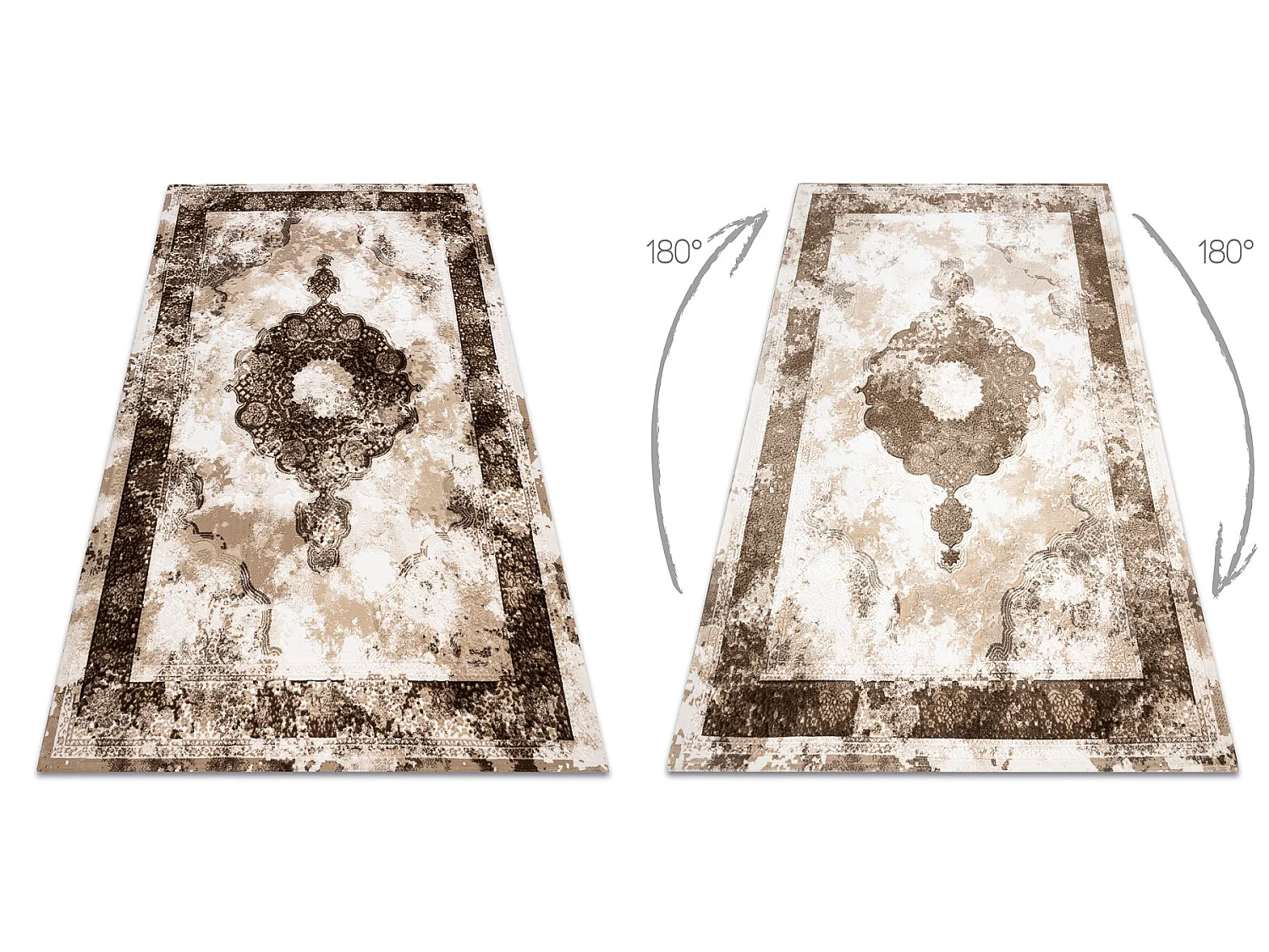 Tapis ACRYLIQUE VALENCIA 9987 ORNEMENT, CADRE, vintage beige 200x300 cm
