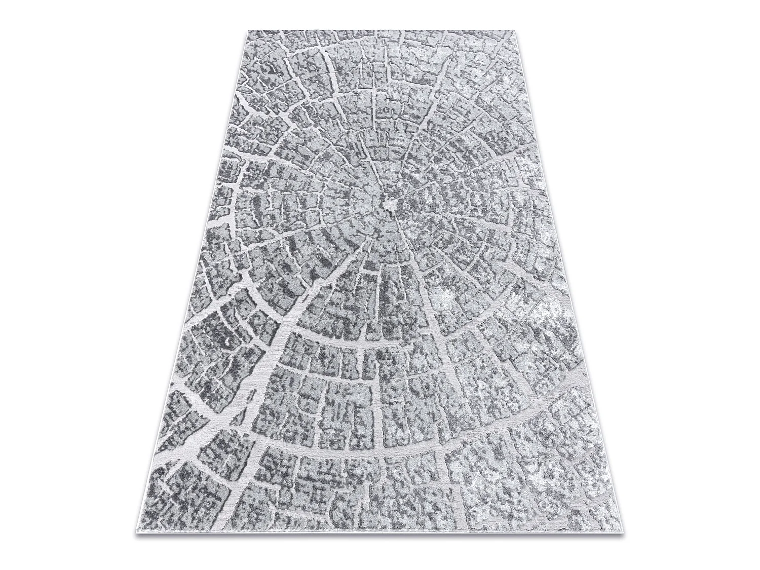 Tapis MEFE moderne  6185 Arbre Bois - Structural deux niveaux de molle 280x370 cm