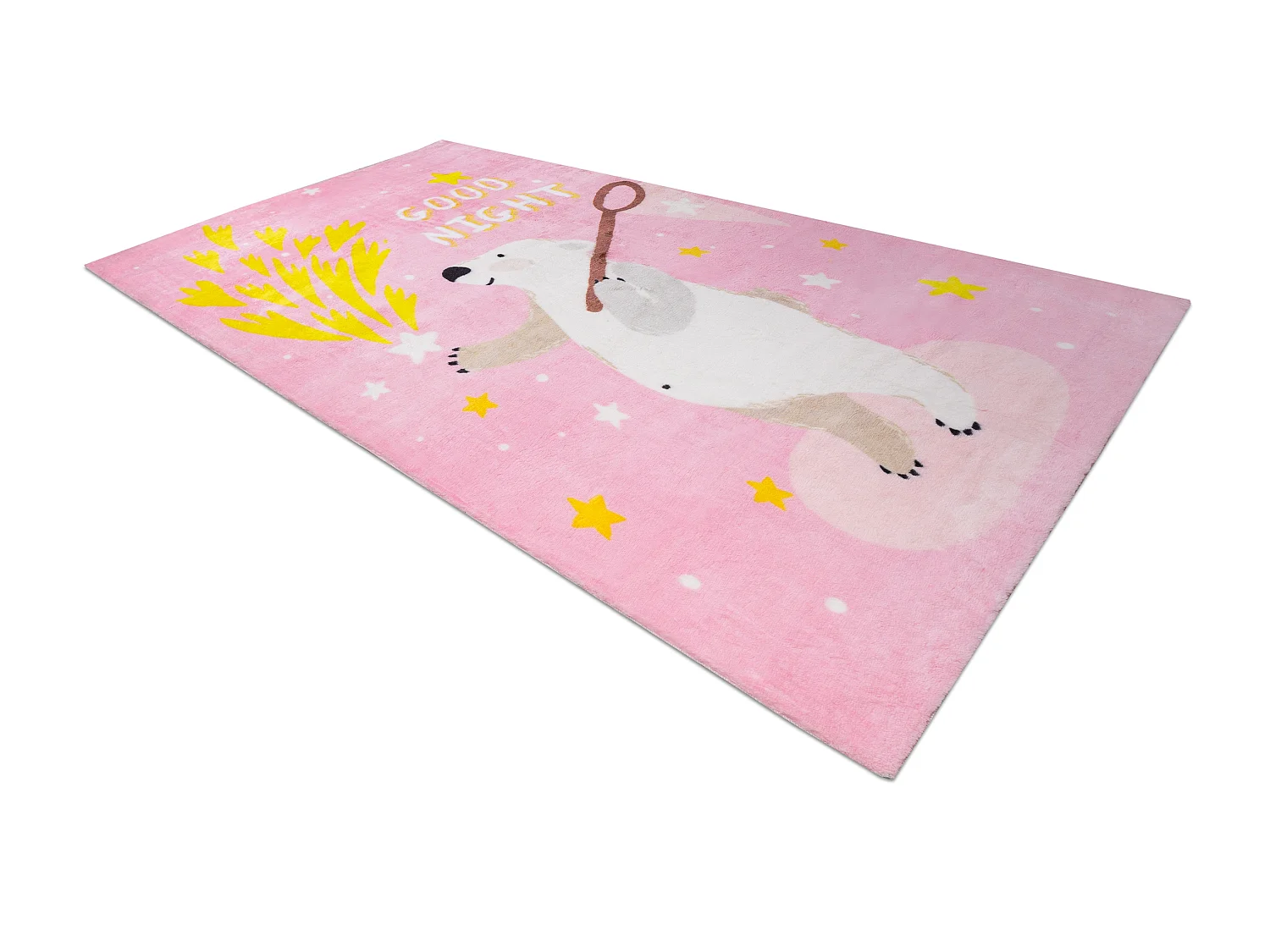 Tapijt PLAY Beertje Sterretje G4016-5 rozekleuring anti slip  160x215 cm
