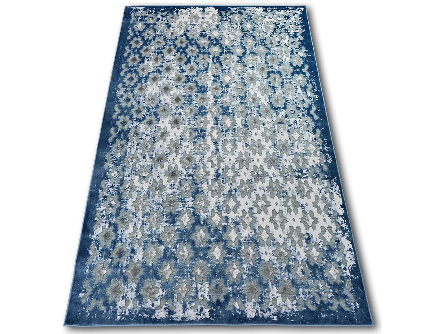 Tapis ACRYLIQUE YAZZ 7006 ORIENT gris et bleu/ivoire 240x330 cm