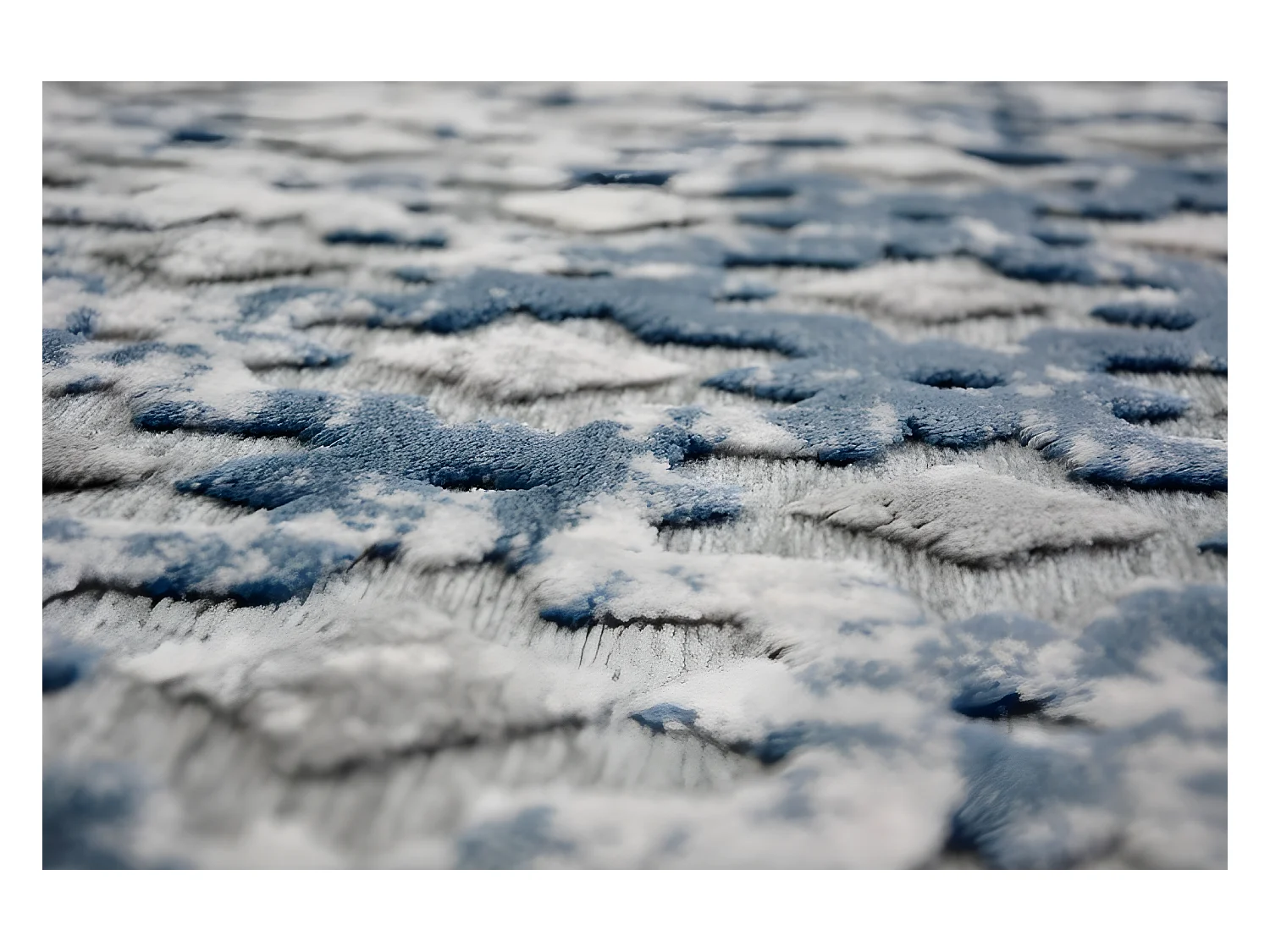 Tapis ACRYLIQUE YAZZ 7006 ORIENT gris et bleu/ivoire 240x330 cm