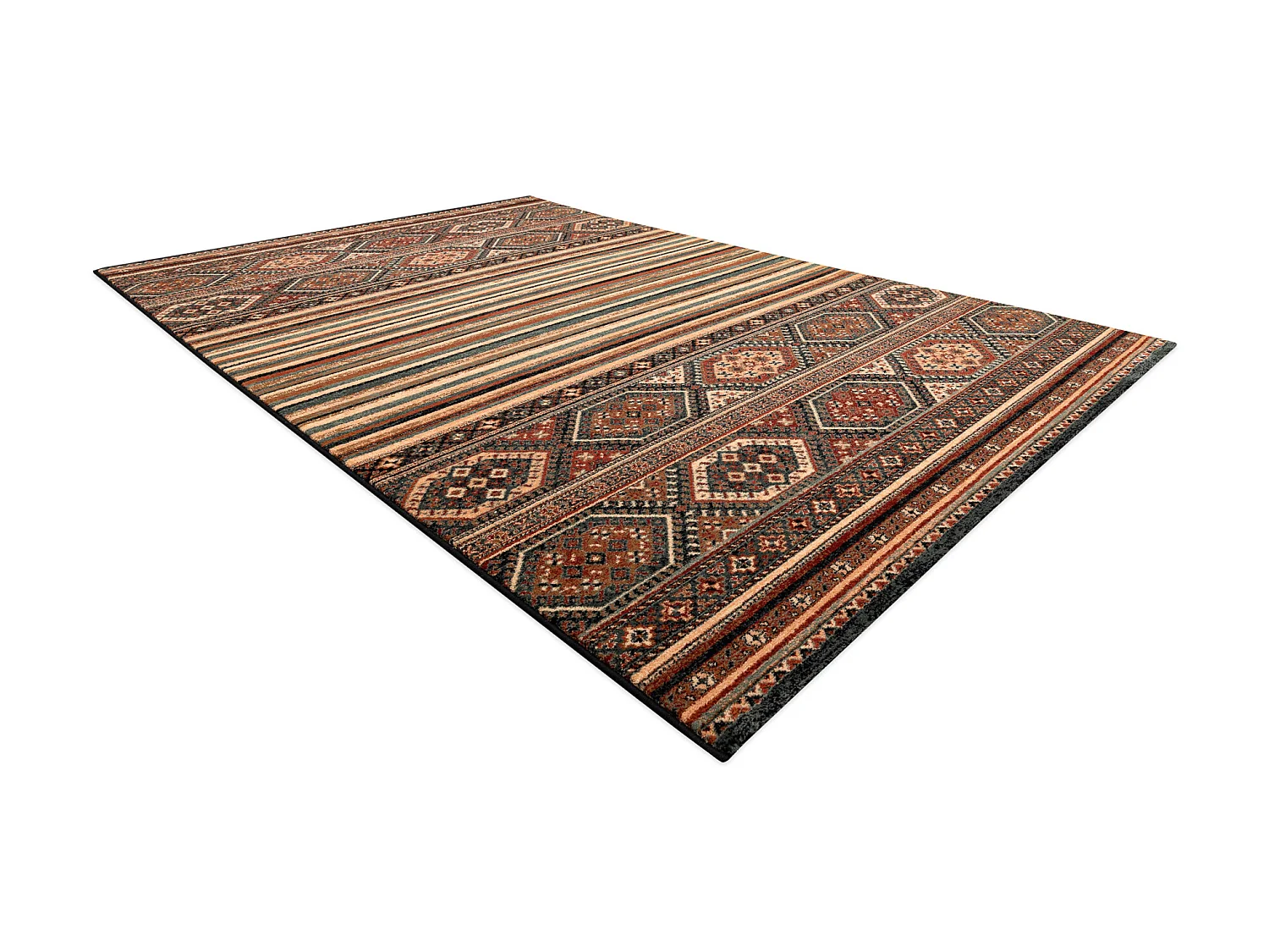 Wollen tapijt KASHQAI 4356 500 etnisch terracotta 160x240 cm