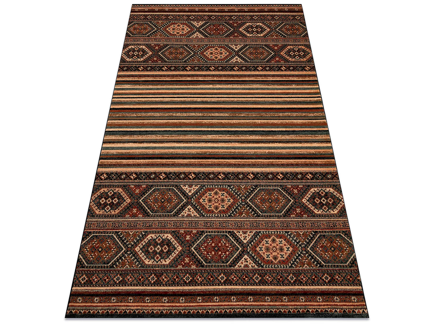 Wollen tapijt KASHQAI 4356 500 etnisch terracotta 160x240 cm