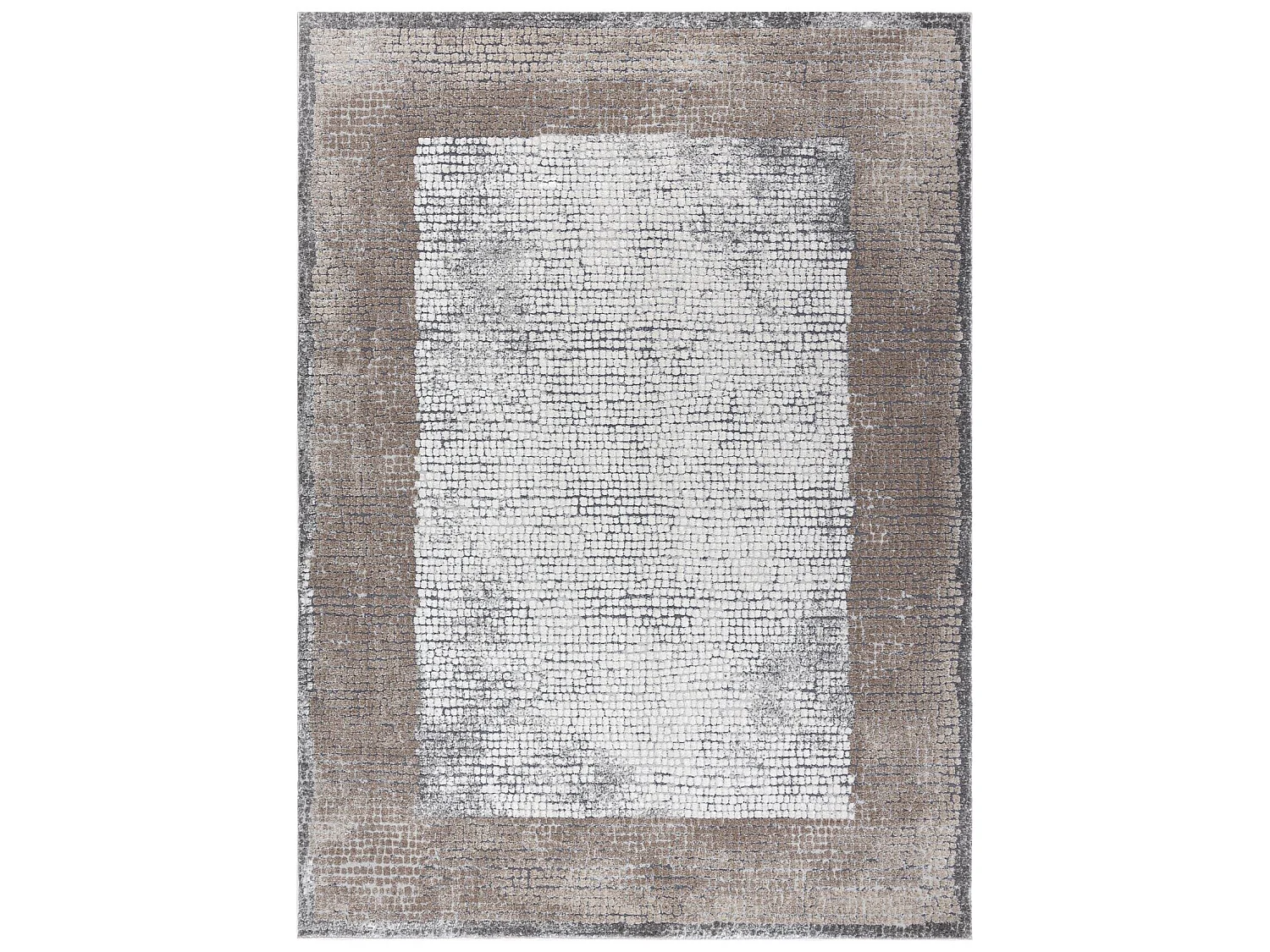 Tapis NOBLE moderne  9730 67 Cadre vintage - Structural deux niveaux d 180x270 cm