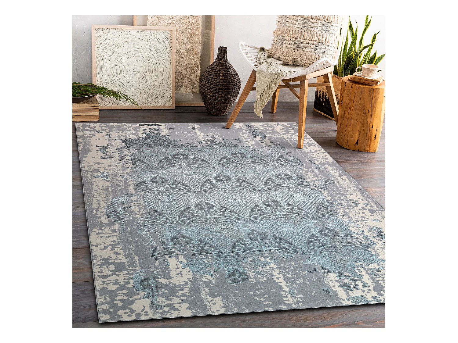 Tapis CORE W3824 Ornament Vintage - structurel, deux niveaux de mollet 160x220 cm