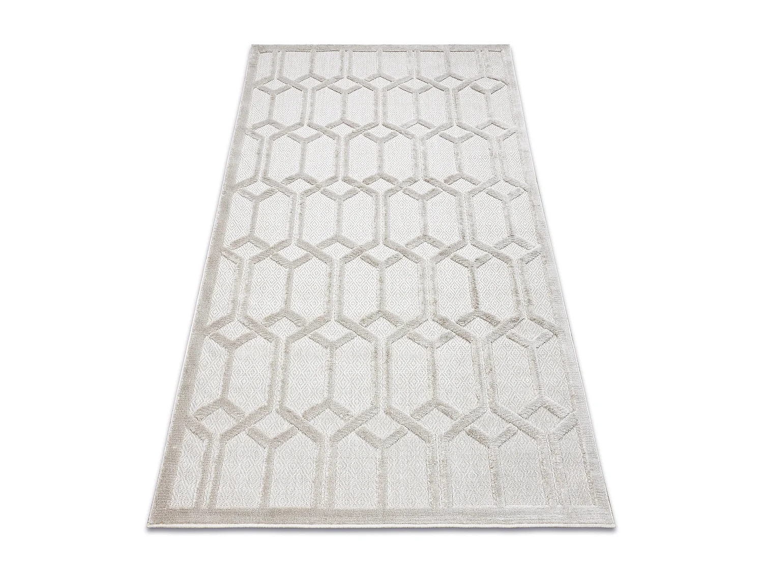 Tapijt SANTO SISAL 58385 Ruta, geometrisch beige 160x220 cm