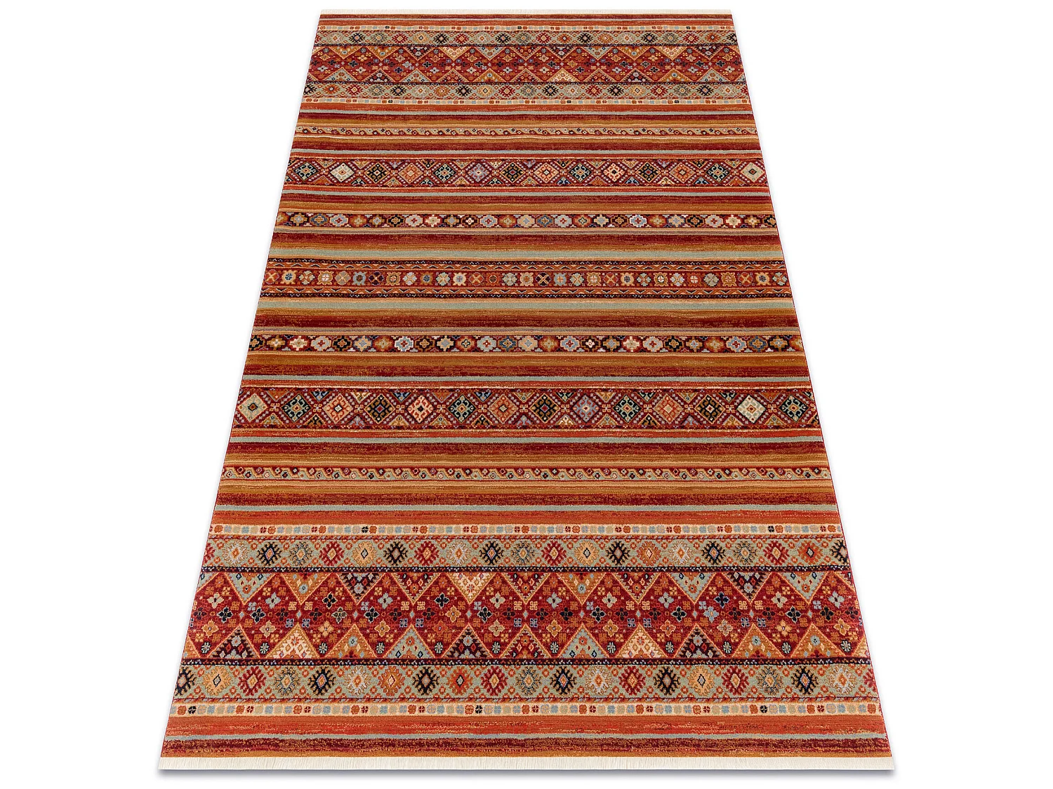 Tapis KESHAN franges, oriental 7685/53578 terre cuite 80x145 cm