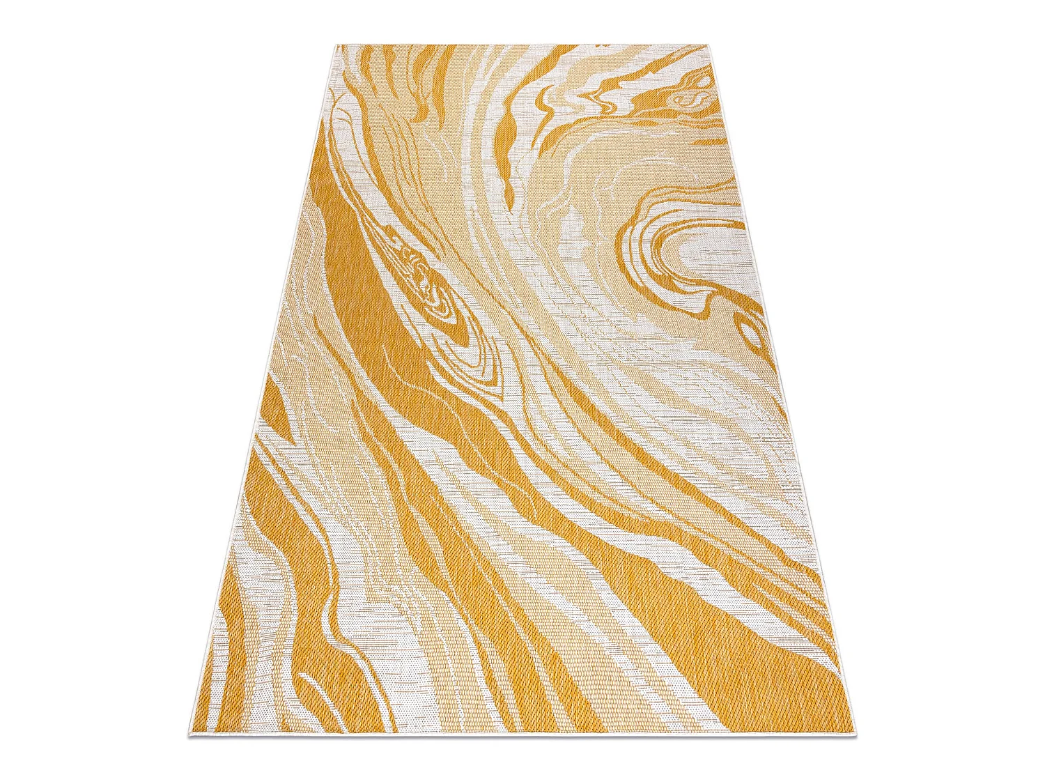 Tapis SIZAL SION Marbre 22169 tissé à plat ecru / jaune / beige 160x220 cm