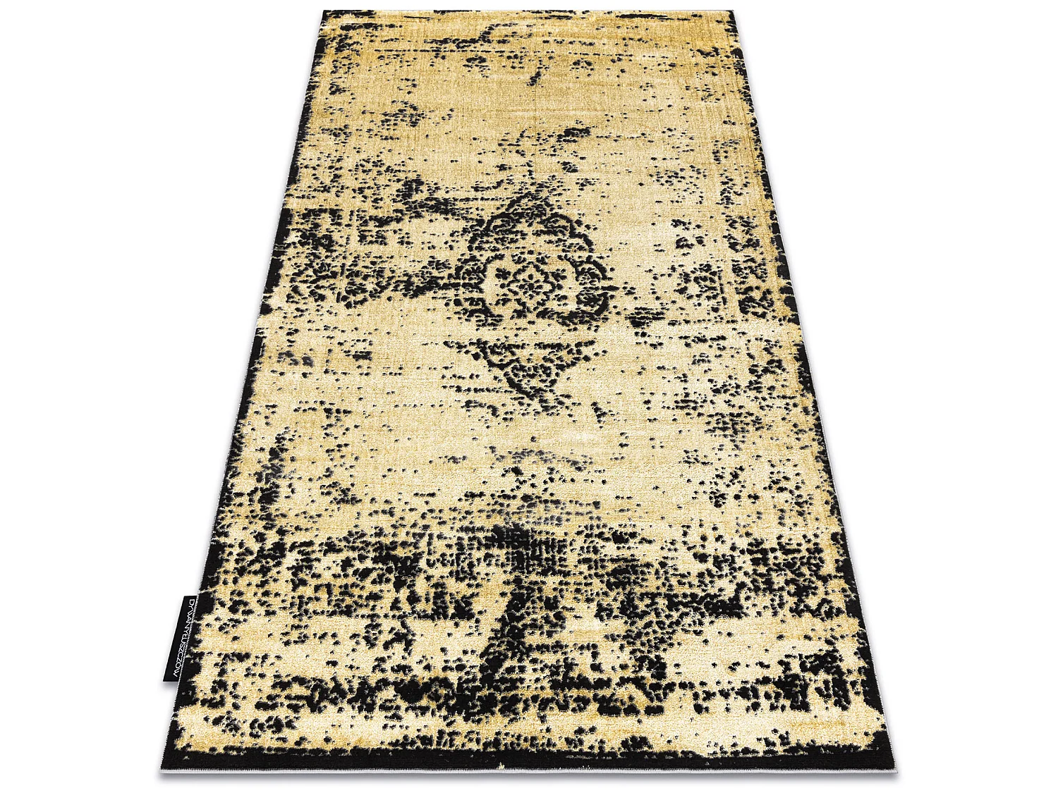 Tapis DE LUXE moderne 2083 Ornement vintage - Structural or / gris 160x220 cm