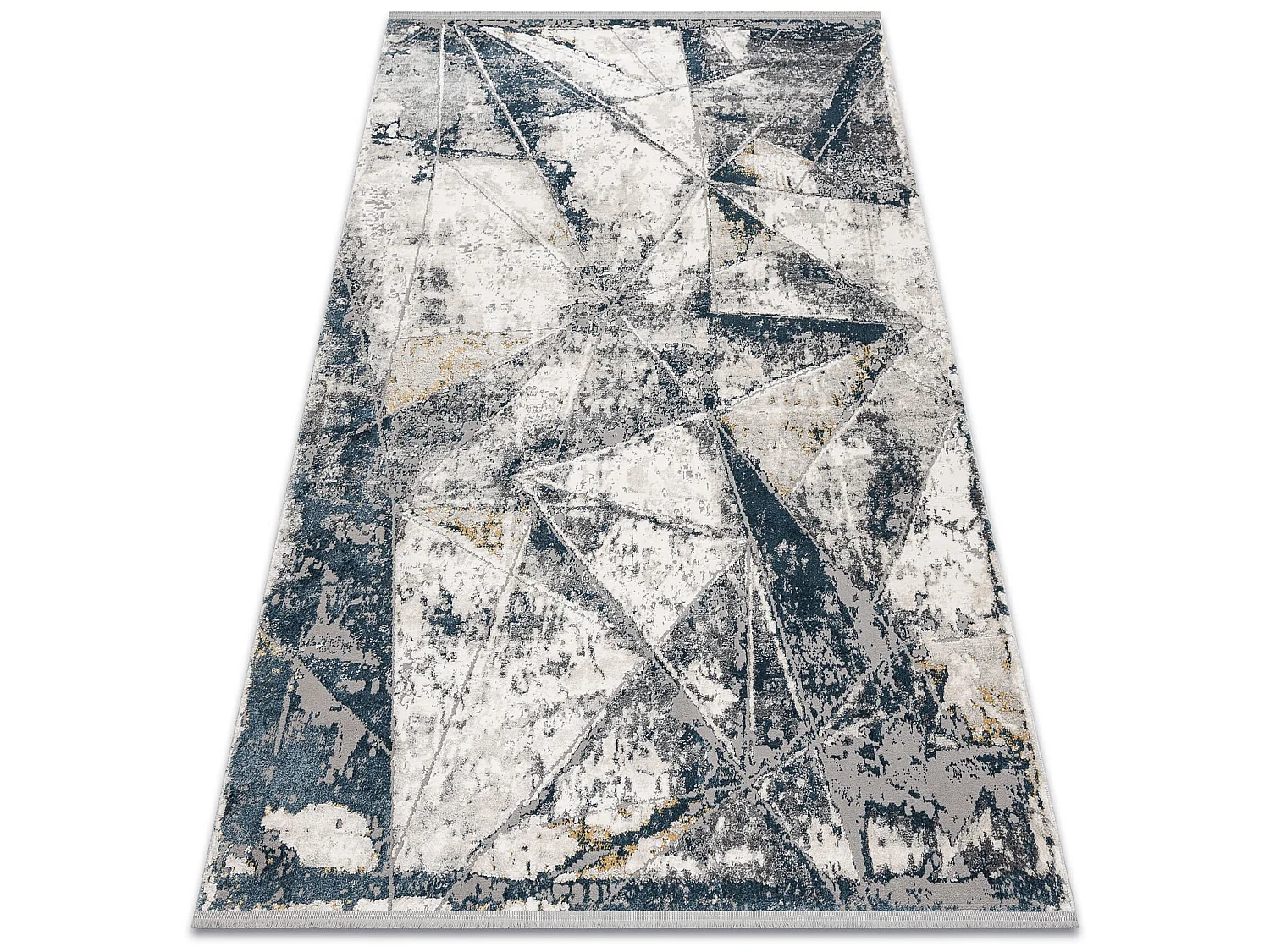 Tapijt modern TULS 51326 Geometrisch, mozaika ivoor / blauw  160x220 cm