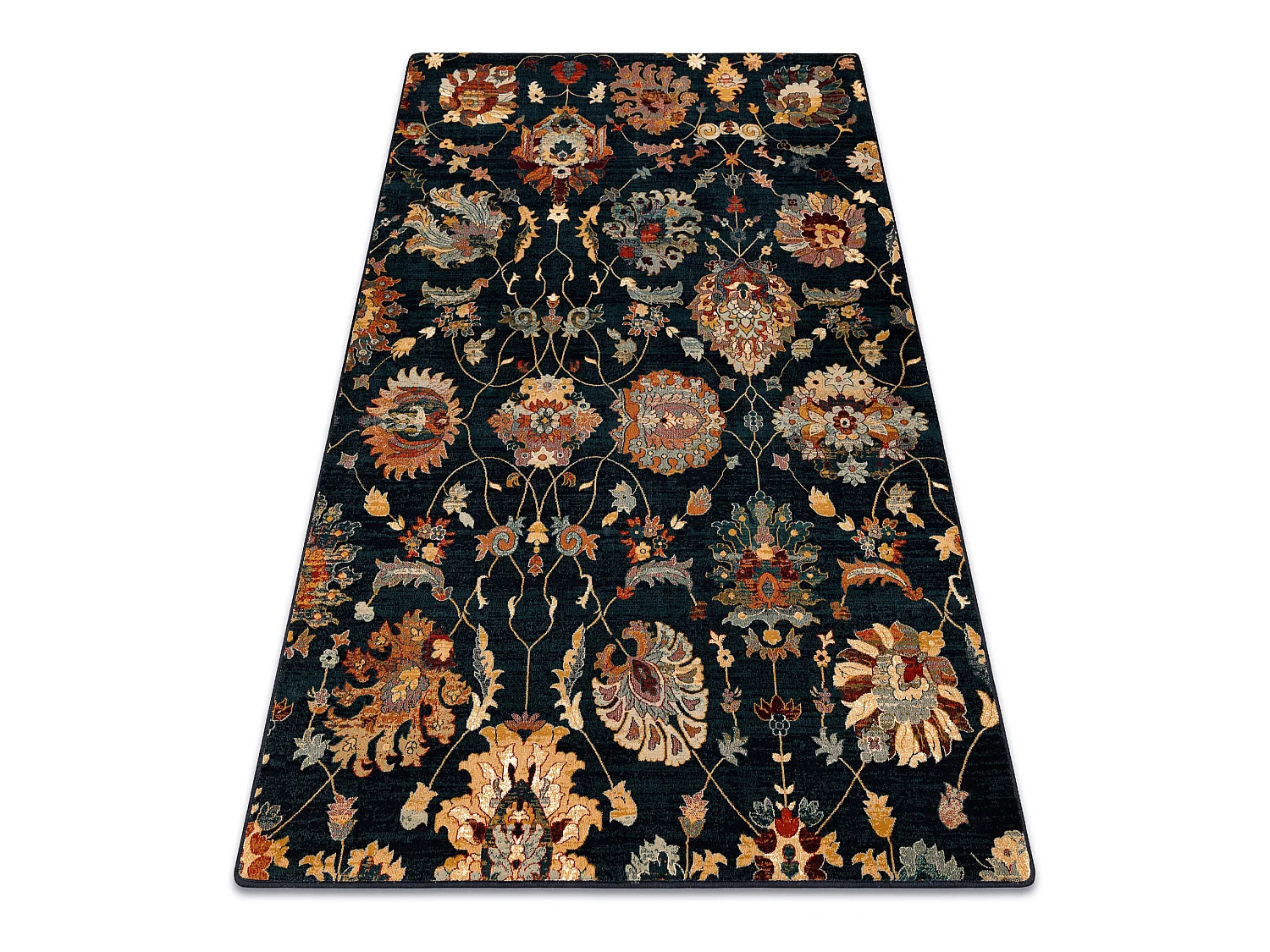 Tapis en laine SUPERIOR LATICA bleu foncé 100x150 cm