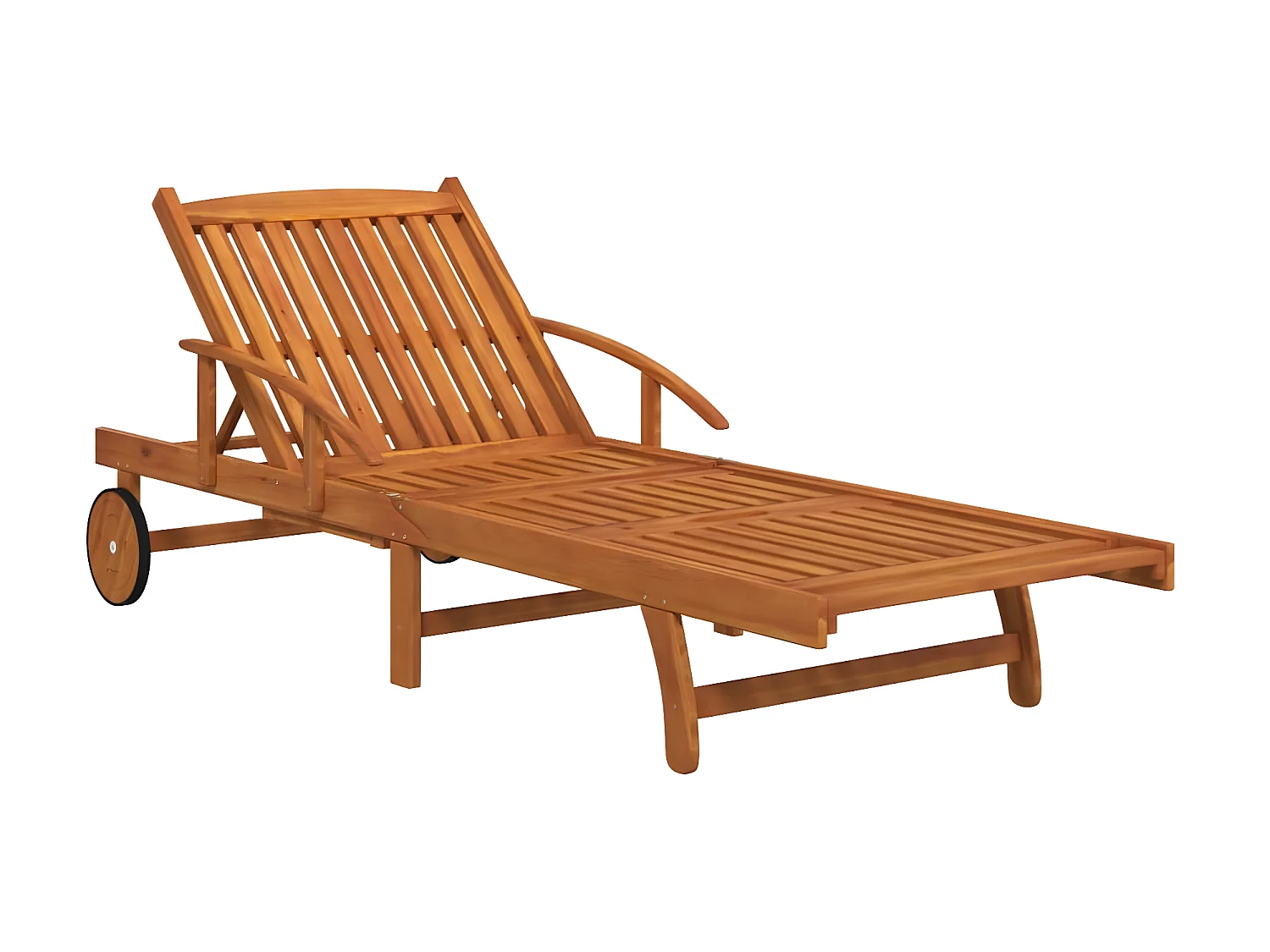 Ensemble de Bains de soleils 2 pcs et table Bois d'acacia massif SEF21013