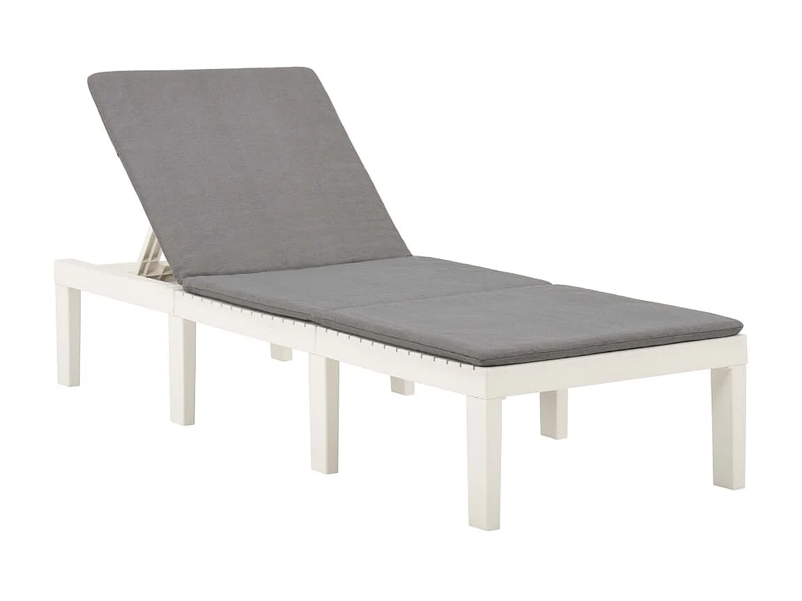 Bain de soleil avec coussin Plastique Blanc SEF29909