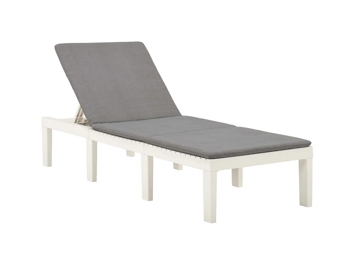 Bain de soleil avec coussin Plastique Blanc SEF29909