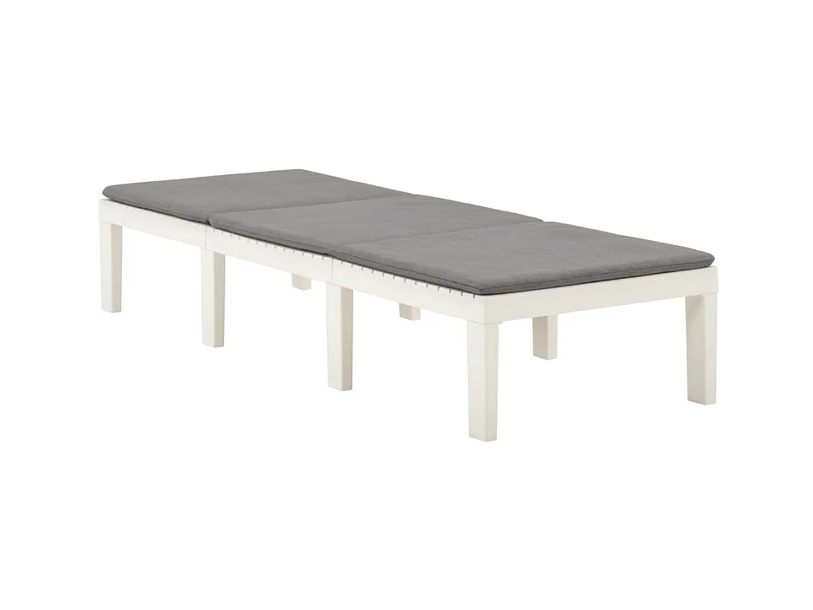 Bain de soleil avec coussin Plastique Blanc SEF29909