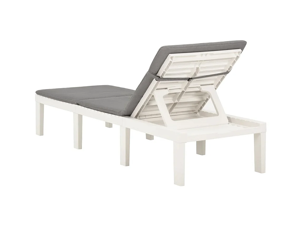 Bain de soleil avec coussin Plastique Blanc SEF29909