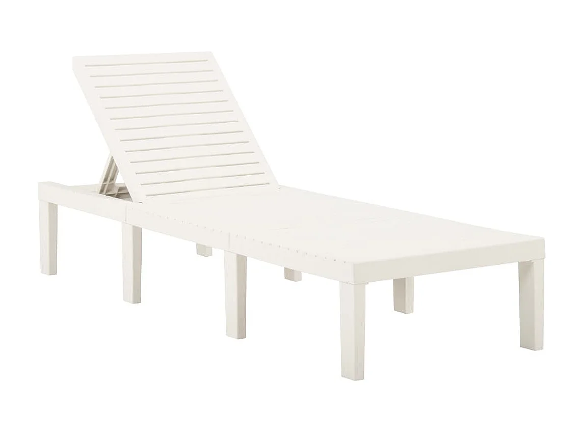 Bain de soleil avec coussin Plastique Blanc SEF29909