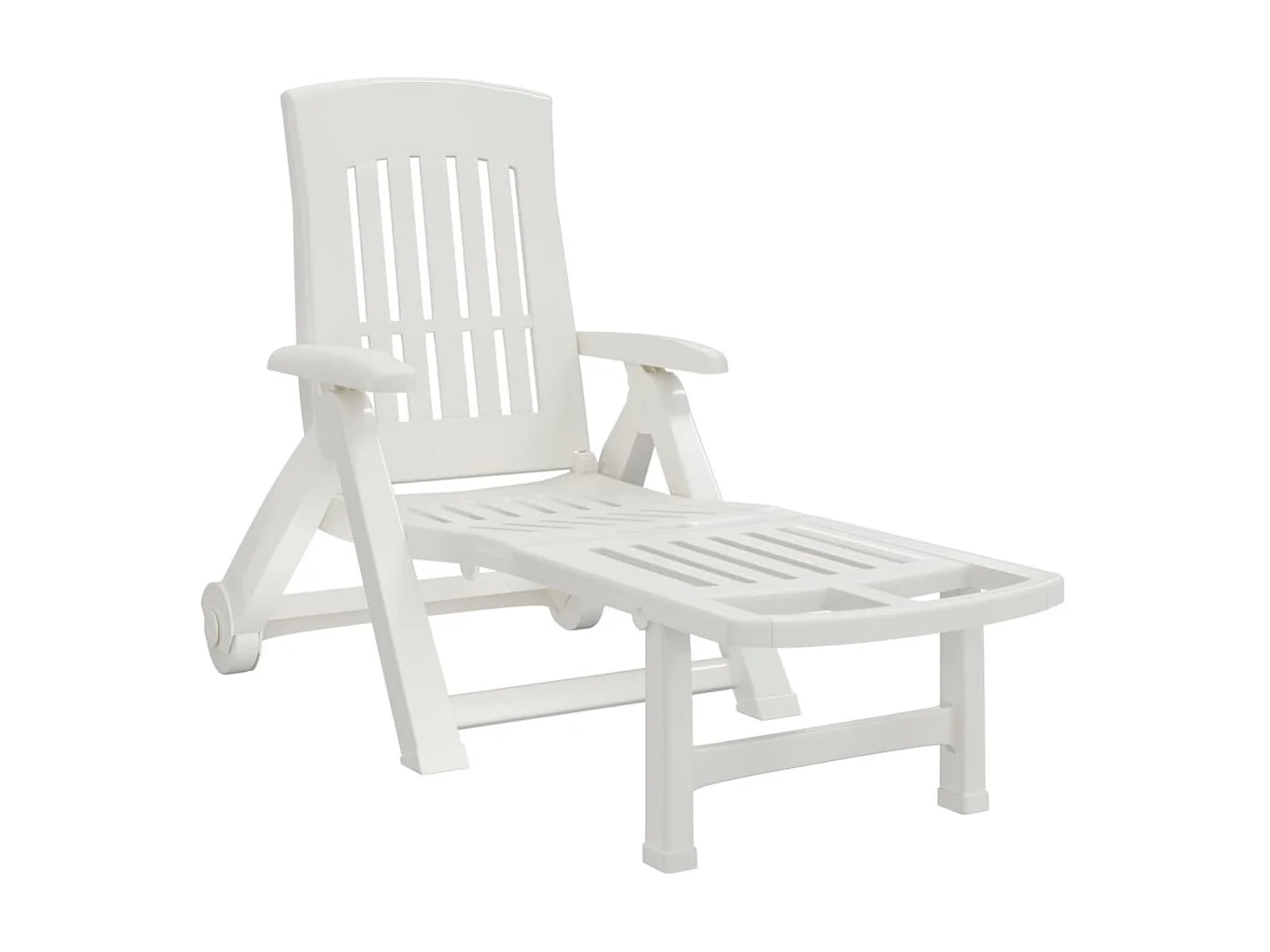 Bain de soleil pliable avec roues blanc PP PEWV23639